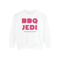 BBQ Jedi sweatshirt | Retro pink typography, #rawontheinside