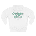 Golden Child script logo Hoodie | teal retro text, #allaboutshining