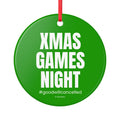Xmas Games Night Ceramic Ornament — 