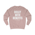 Personalisable Bossy With Benefits sweatshirt | Graphic slogan pullover
